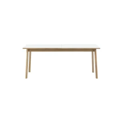 6491 Ana udtræksspisebord 180 cm, white/soap treated oak