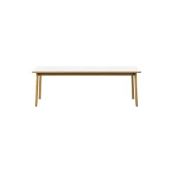 6490 Ana udtræksspisebord 220 cm, white/oiled oak