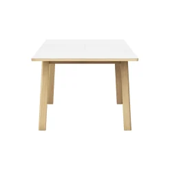 6490 Ana udtræksspisebord 220 cm, white/soap treated oak