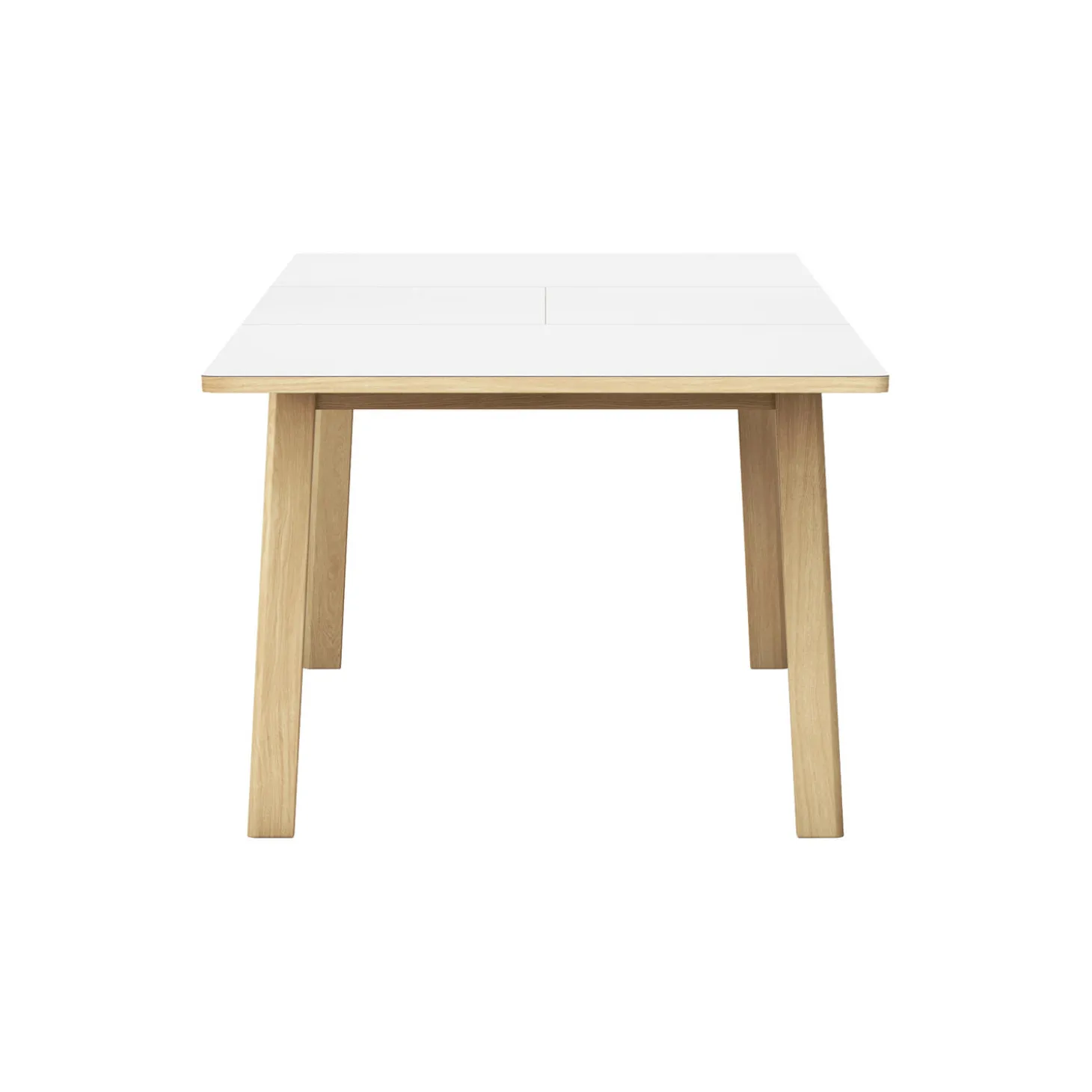 6490 Ana udtræksspisebord 220 cm, white/soap treated oak