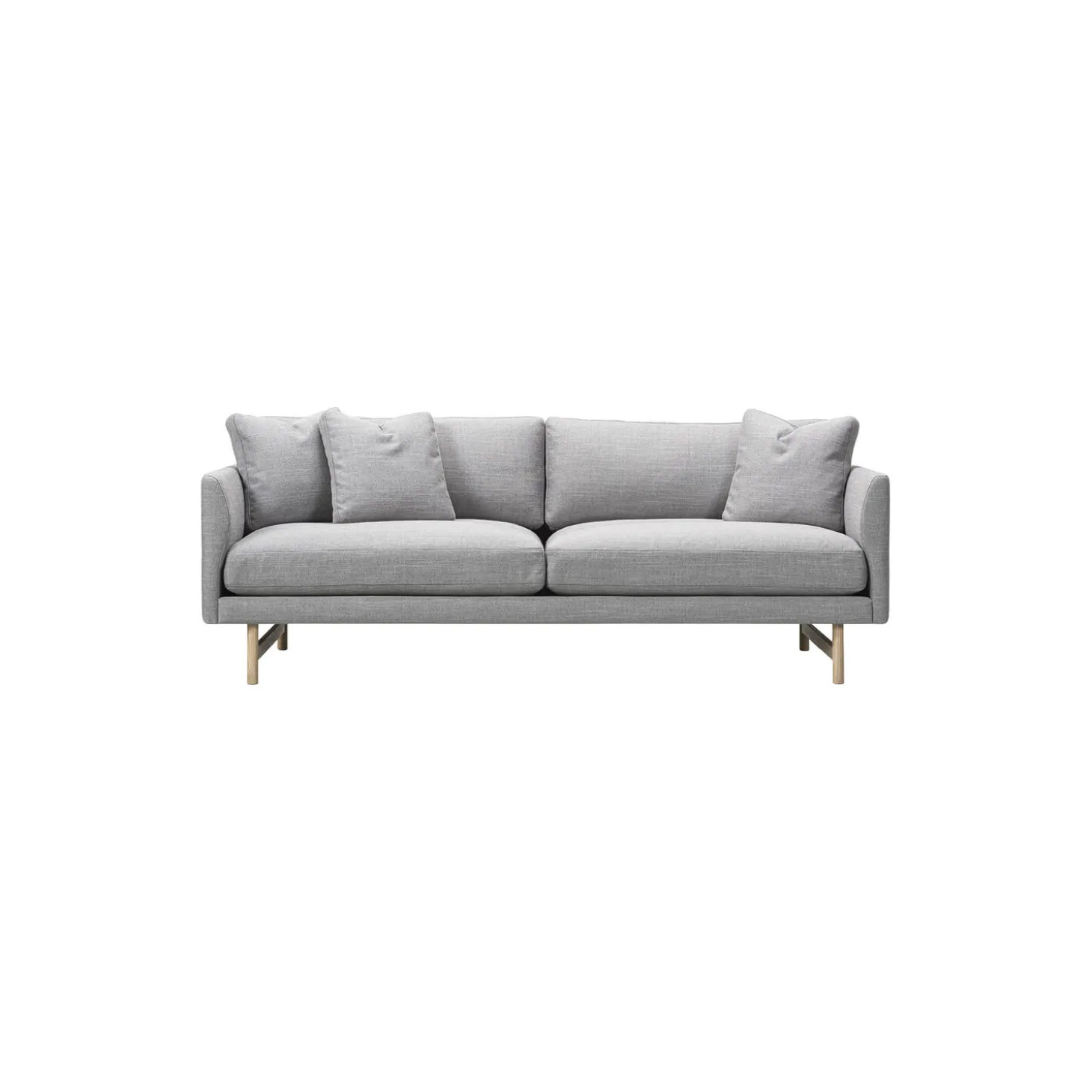 5552 Calmo 95 2 pers. sofa, grå/lakeret eg