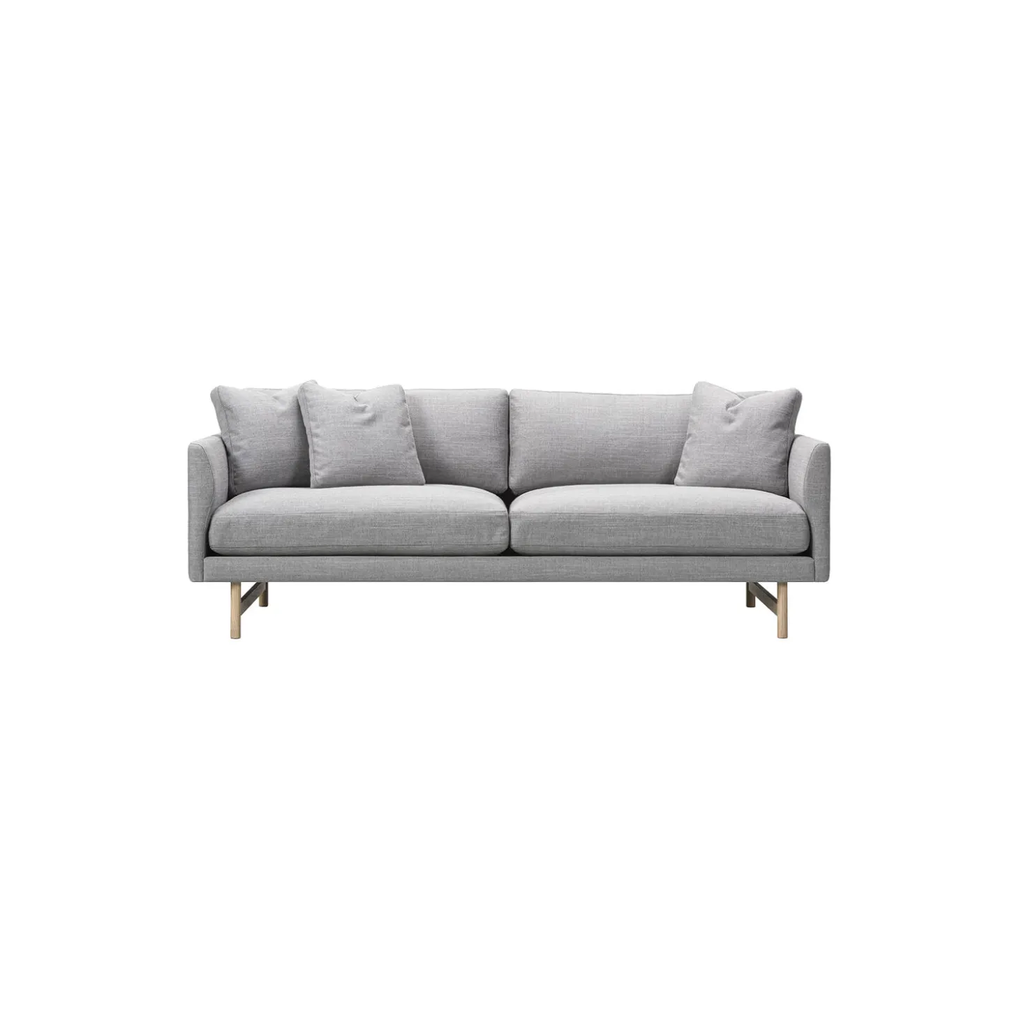 5552 Calmo 95 2 pers. sofa, grå/lakeret eg