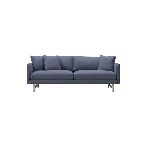 5552 Calmo 95 2 pers. sofa, mørkeblå/lakeret eg