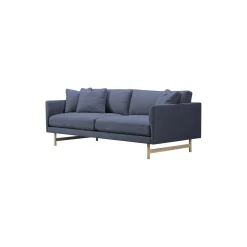 5552 Calmo 95 2 pers. sofa, mørkeblå/lakeret eg