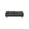 5552 Calmo 95 2 pers. sofa, mørkegrå/røget eg