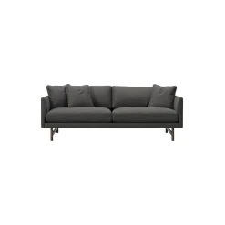 5552 Calmo 95 2 pers. sofa, mørkegrå/røget eg
