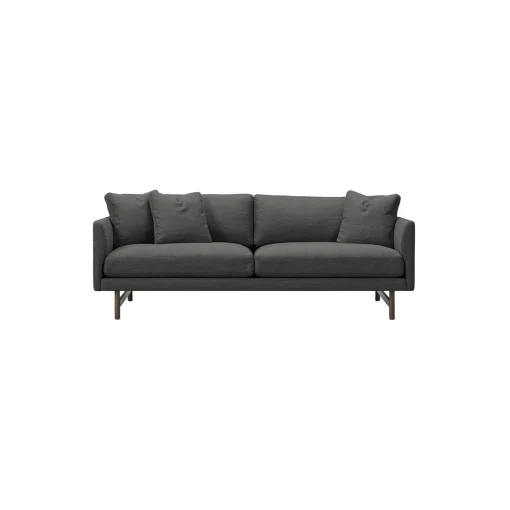 5552 Calmo 95 2 pers. sofa, mørkegrå/røget eg