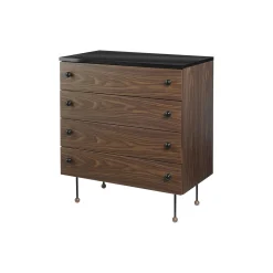 62 Dresser 4 Drawer, walnut/black