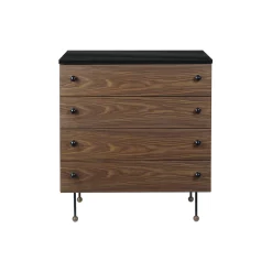 62 Dresser 4 Drawer, walnut/black