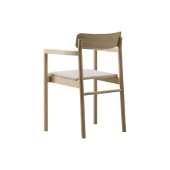 3446 Post spisebordsstol med armlæn, lakeret eg/lysegrå