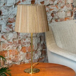 9205 Table Lamp, brass/bamboo