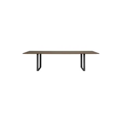 70/70 Table, solid smoked oak/black