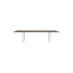 70/70 Table, solid smoked oak/white