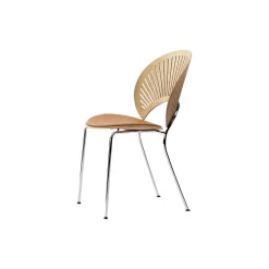 3396 Trinidad stol med sædepolstring, oiled oak/cognac/chrome