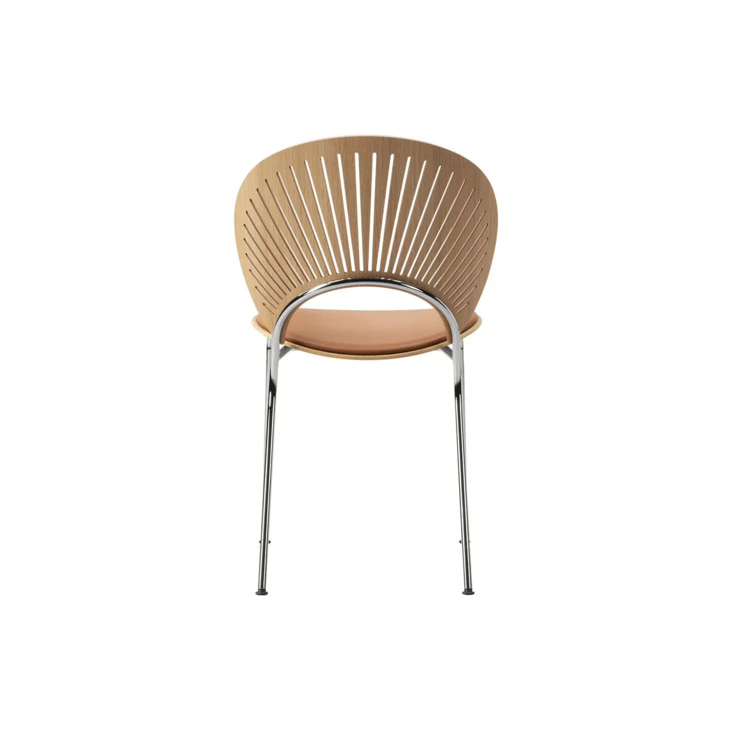 3396 Trinidad stol med sædepolstring, oiled oak/cognac/chrome