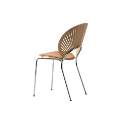 3396 Trinidad stol med sædepolstring, oiled oak/cognac/chrome