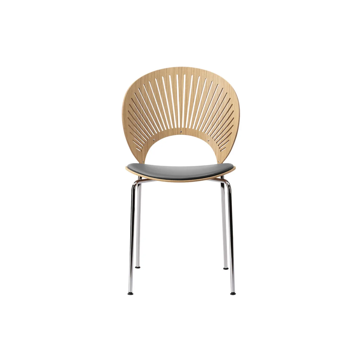 3396 Trinidad stol med sædepolstring, oiled oak/black/chrome