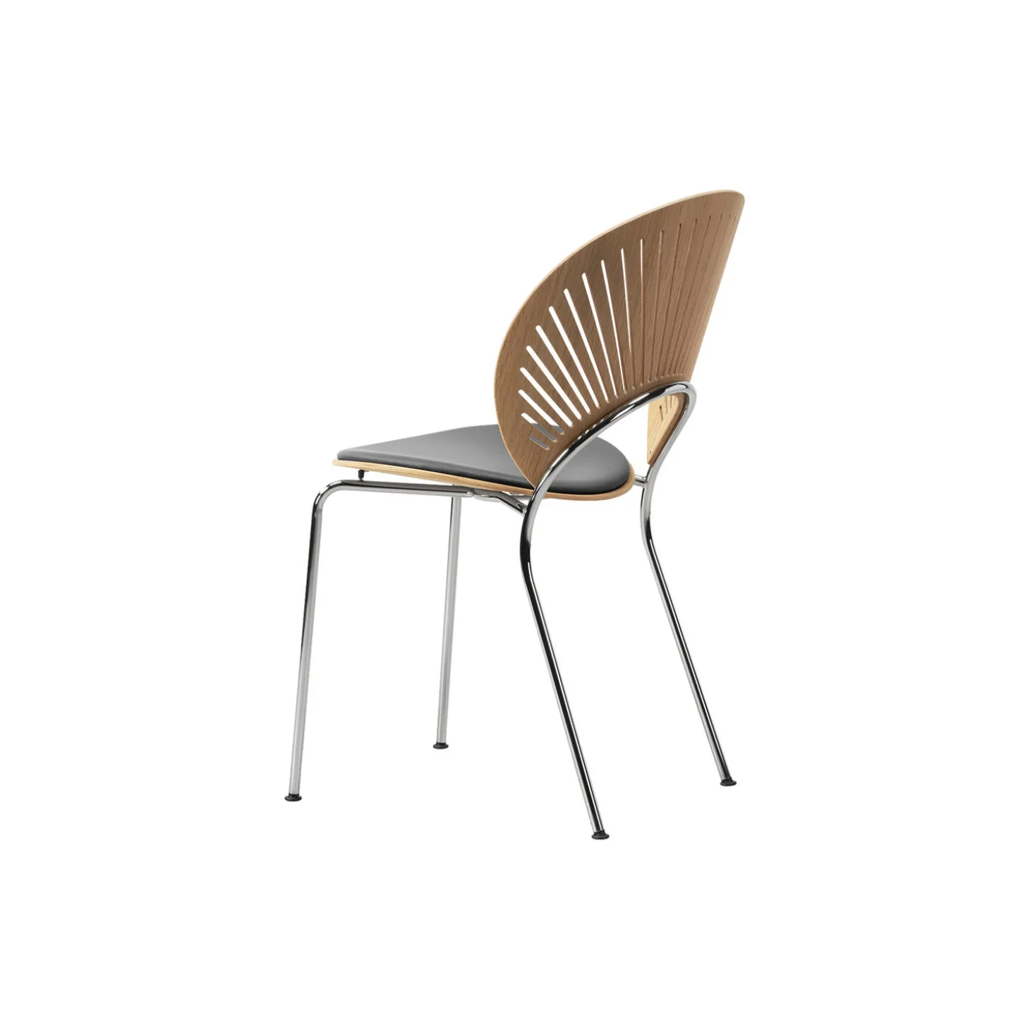 3396 Trinidad stol med sædepolstring, oiled oak/black/chrome
