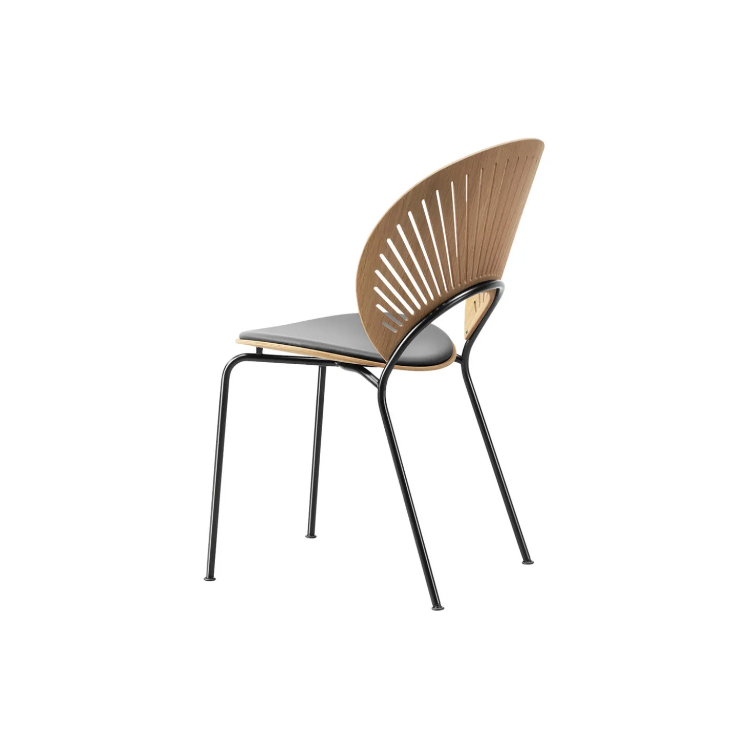 3396 Trinidad stol med sædepolstring, oiled oak/black/black