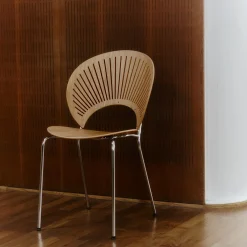 3398 Trinidad stol, oiled oak/chrome