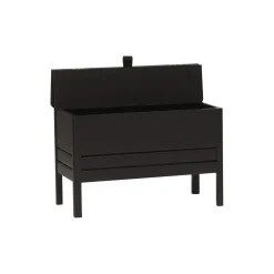 A Line Storage Bench, black