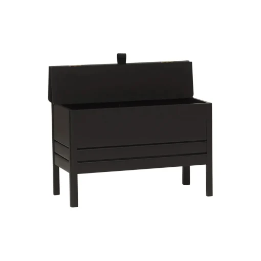 A Line Storage Bench, black