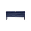 A Line Storage Bench, indigo blue