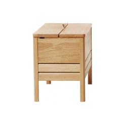 A Line Storage Bench, oak