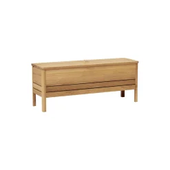 A Line Storage Bench, oak
