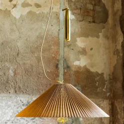 A1972 Pendant, brass/bamboo
