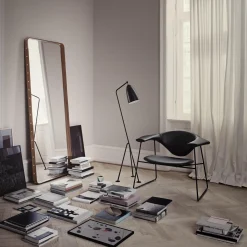 Adnet Rectangular Wall Mirror, tan