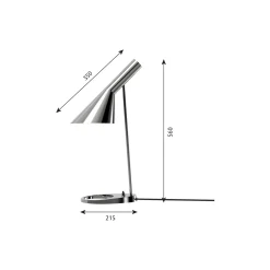 AJ bordlampe, stainless steel