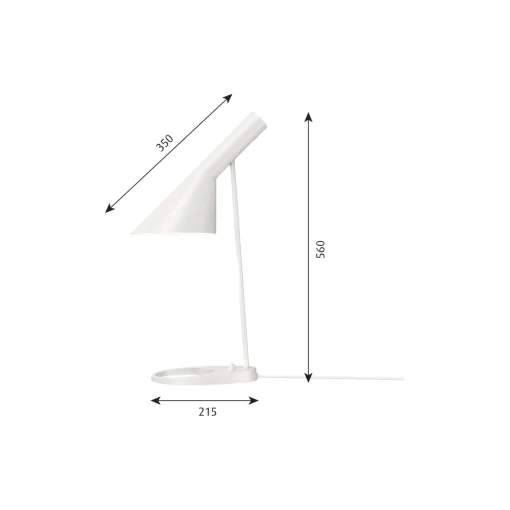 AJ bordlampe, white