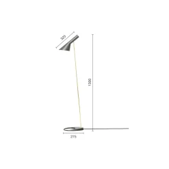 AJ gulvlampe, brass/warm grey
