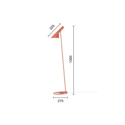 AJ gulvlampe, electric orange