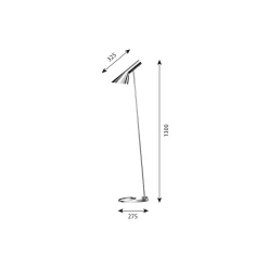 AJ gulvlampe, stainless steel