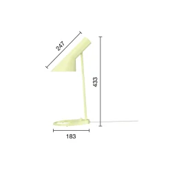 AJ Mini bordlampe, soft lemon