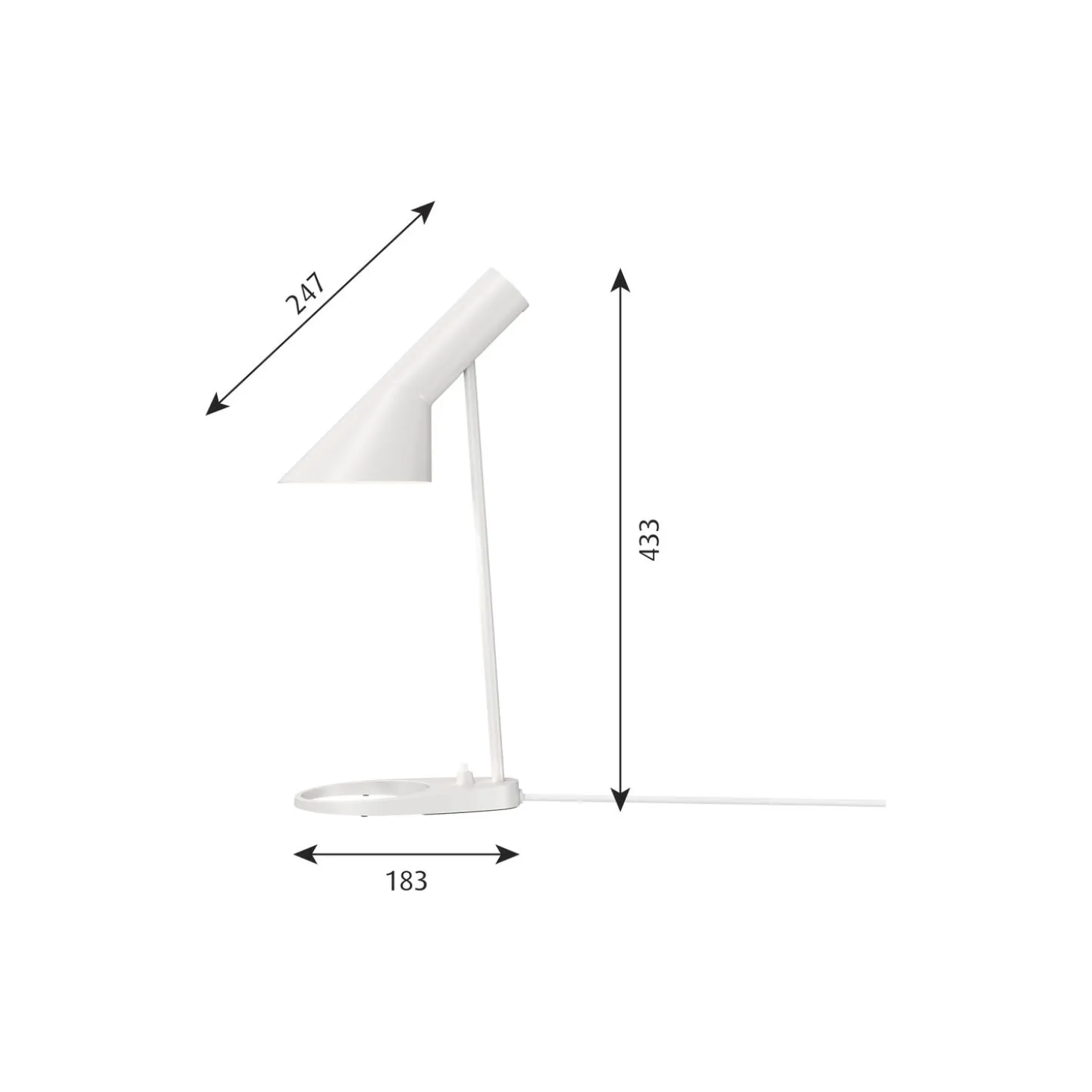 AJ Mini bordlampe, white