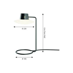 AJ Oxford bordlampe, opal