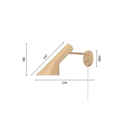 AJ væglampe, warm sand