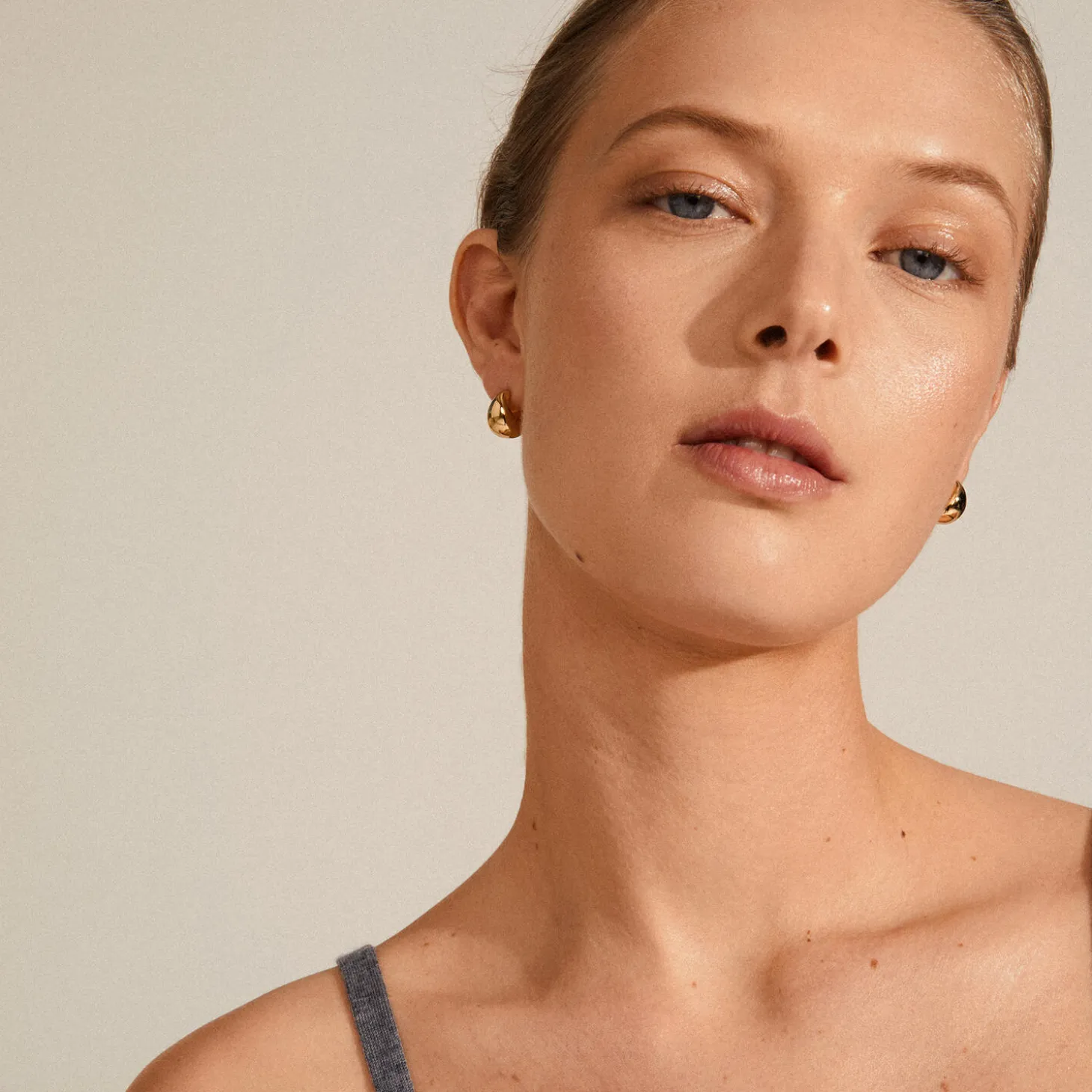 ALEXANE Chunky Mini Øreringe, gold plated