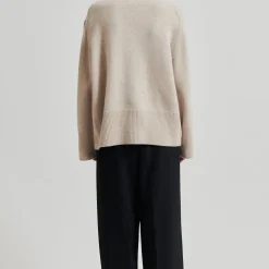 Alpha Knit T-Neck, pumice stone