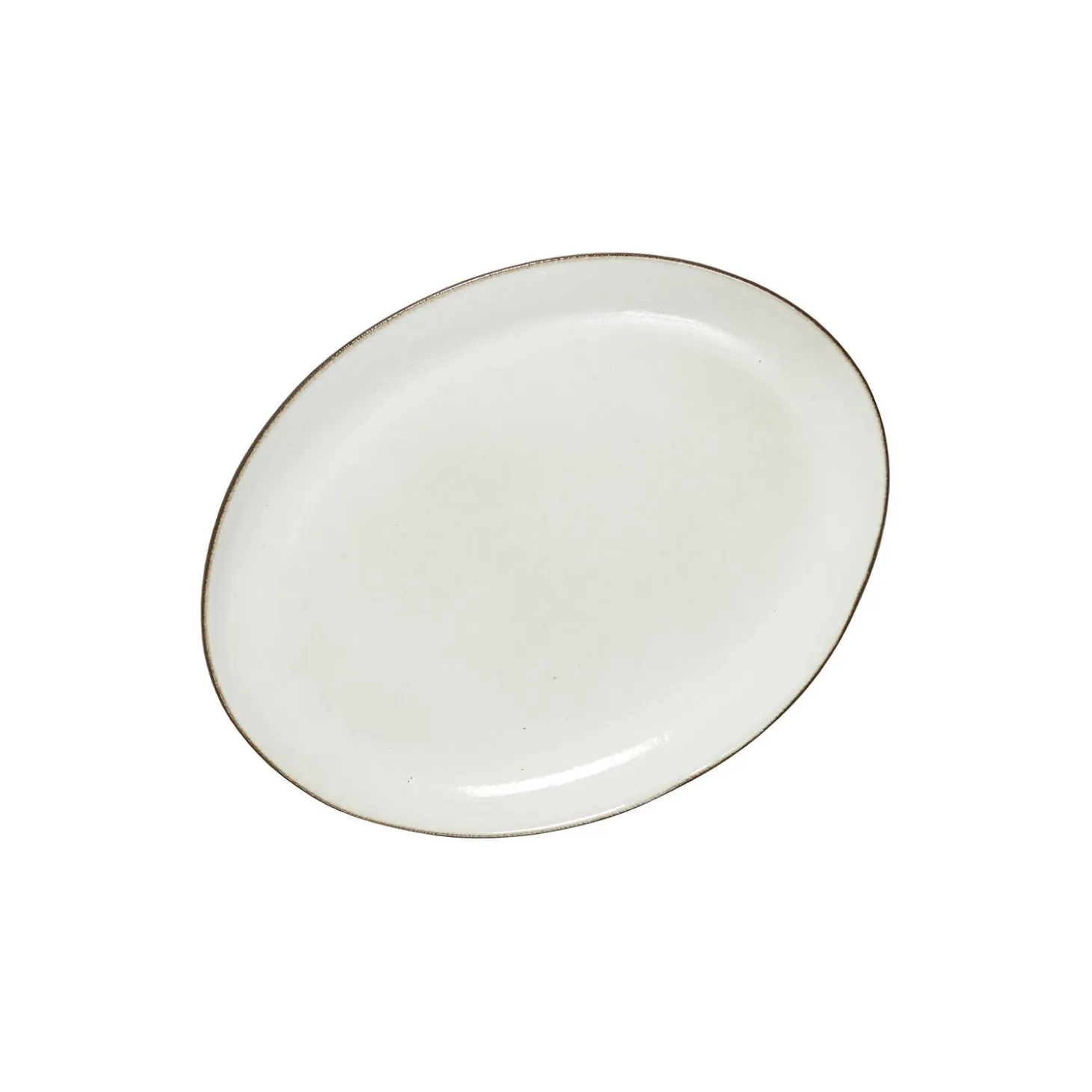 Amera middagstallerken oval, beige