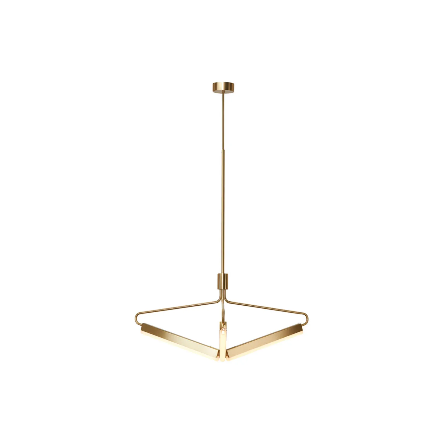 Angel 3 500 Wide Chandelier, brass