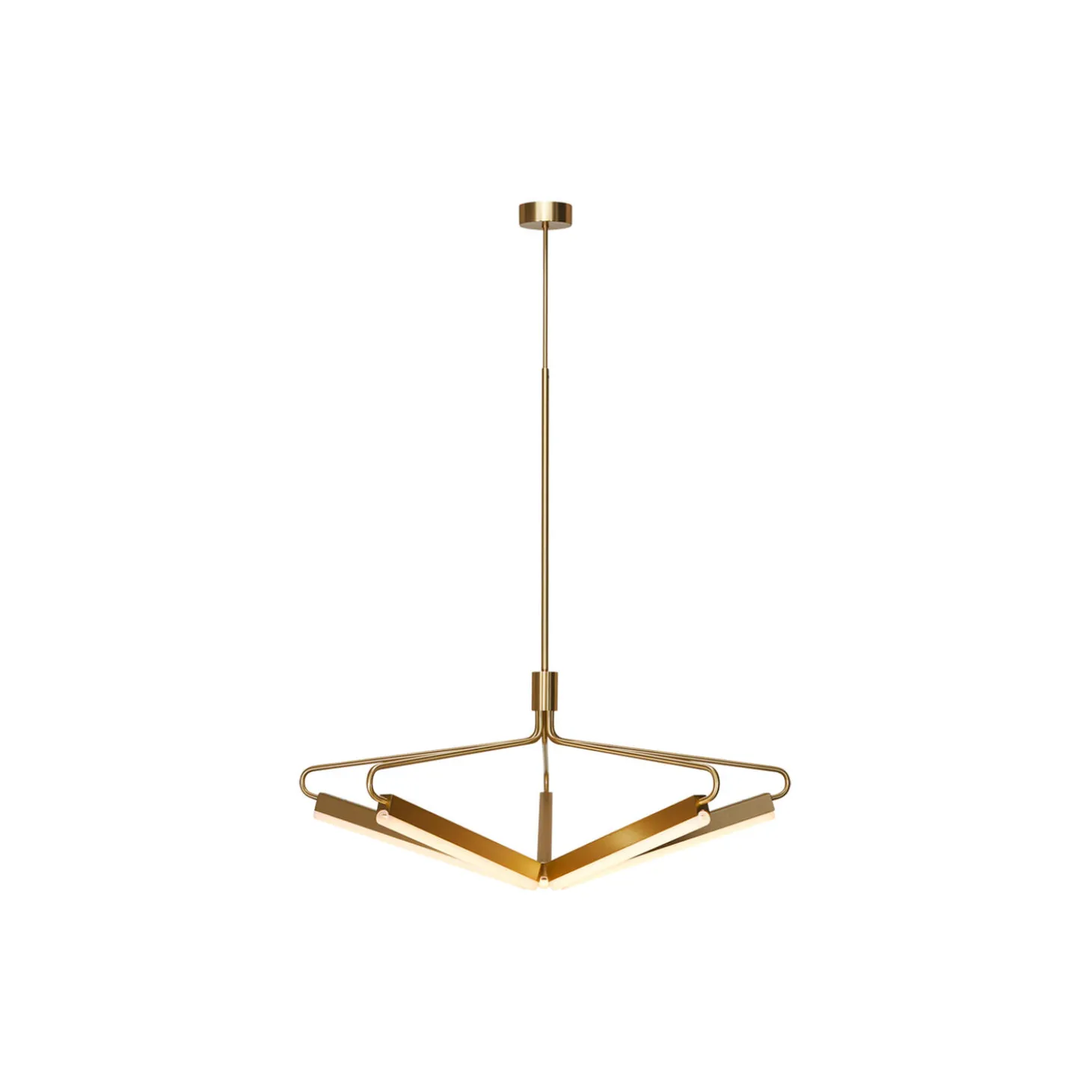 Angel 5 500 Wide Chandelier, brass