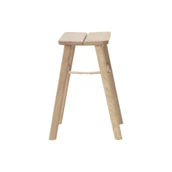 Angle Foldable Stool, white oiled oak