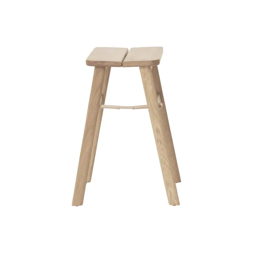 Angle Foldable Stool, white oiled oak
