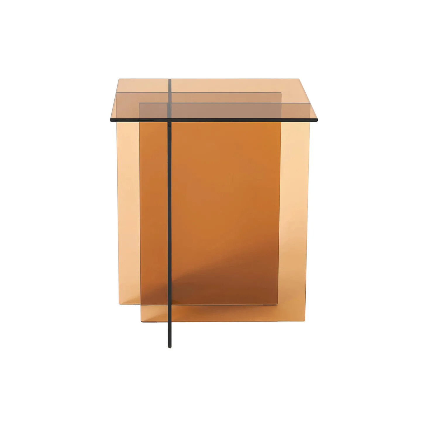 Anouk glassidebord, brun gennemsigtig