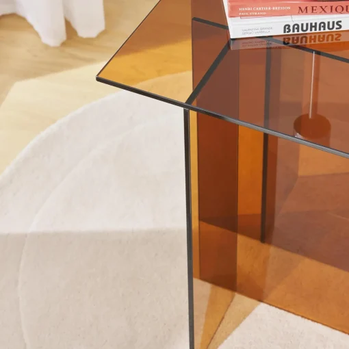 Anouk glassidebord, brun gennemsigtig