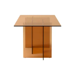 Anouk glasspisebord, brun gennemsigtig